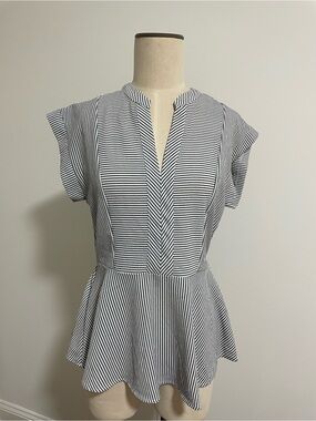Striped Peplum Top